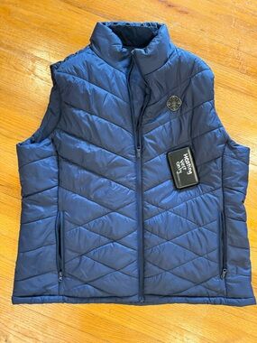 Women’s cut Heated Quilted Vest - Navy 3x